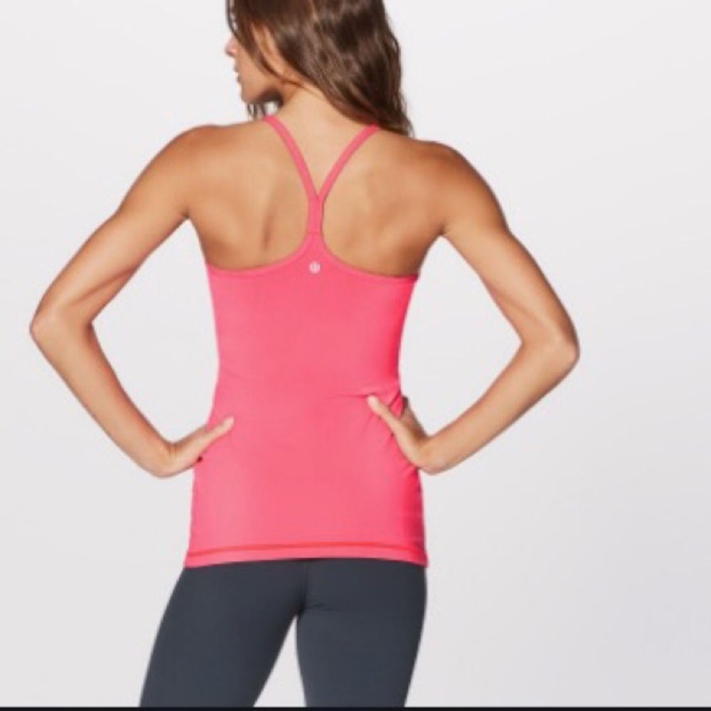 Lululemon Pink/Orange Power Y Tank Top